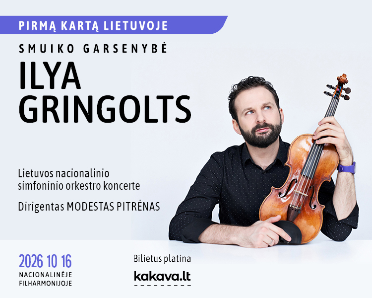 LNSO koncerte – smuiko garsenybė ILYA GRINGOLTS, trio „FortVio”, dirigentas Modestas Pitrėnas