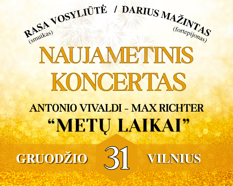 ANTONIO VIVALDI / MAX RICHTER „METŲ LAIKAI“/ Rasa Vosyliūtė (smuikas) ir Darius Mažintas (fortepijonas)