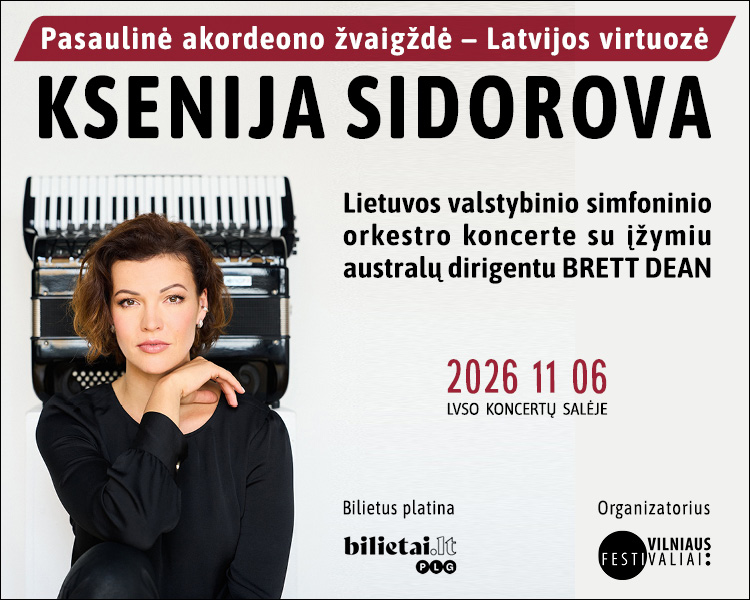 Akordeono žvaigždė Ksenija Sidorova