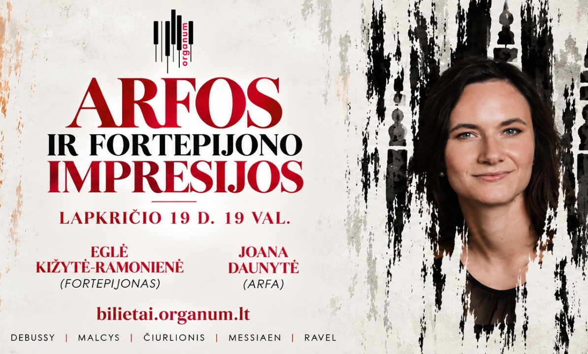 ARFOS IR FORTEPIJONO IMPRESIJOS | Joana Daunytė (arfa), Eglė Kižytė-Ramonienė (fortepijonas)