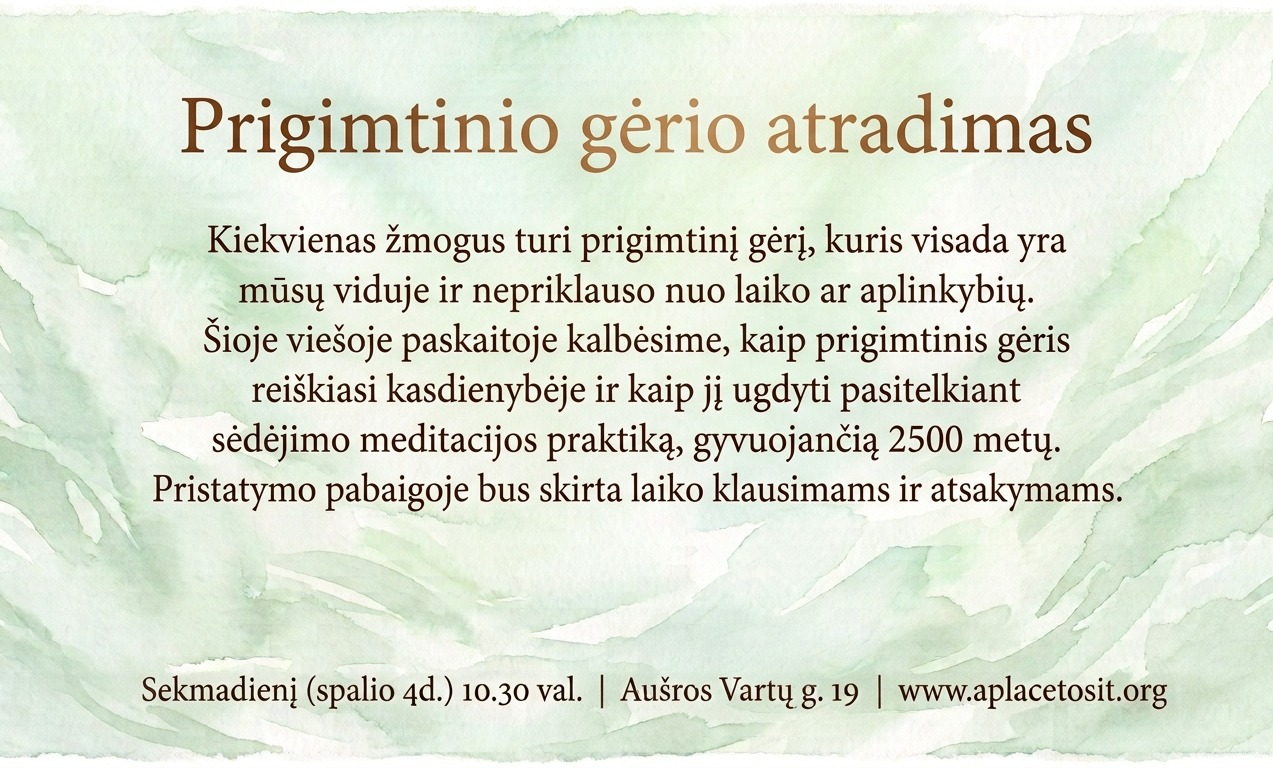 Prigimtinio gėrio atradimas