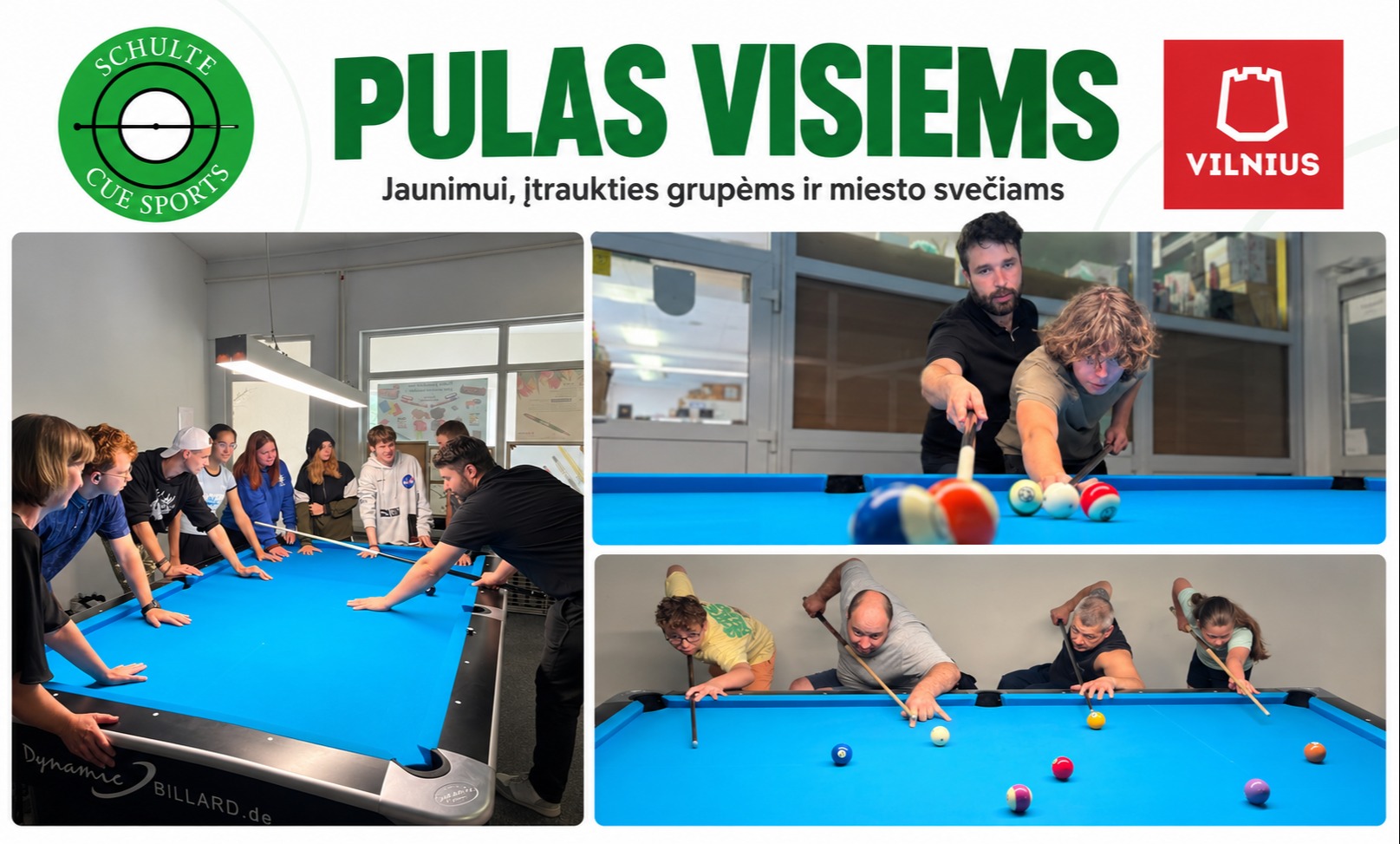Biliardo projektas – Judėk tiksliai. Mąstyk aiškiai.
