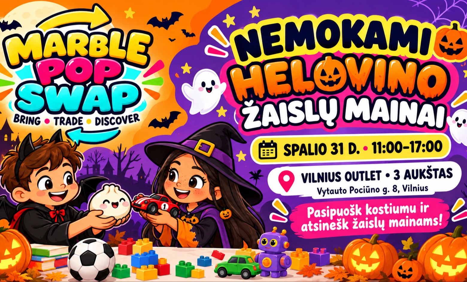 MARBLE POP SWAP – Free Halloween Toy Swap