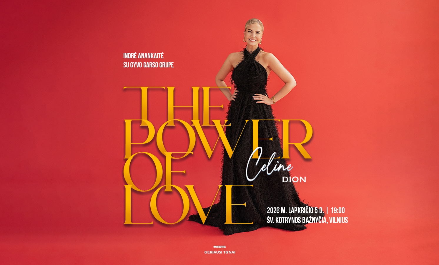 The Power of Love gražiausios Celin Dion dainos – Indrė Anankaitė su gyvo garso grupe