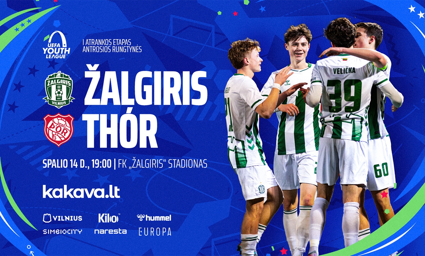 UEFA jaunimo Čempionų lyga: FK Žalgiris – Thor Akureyri